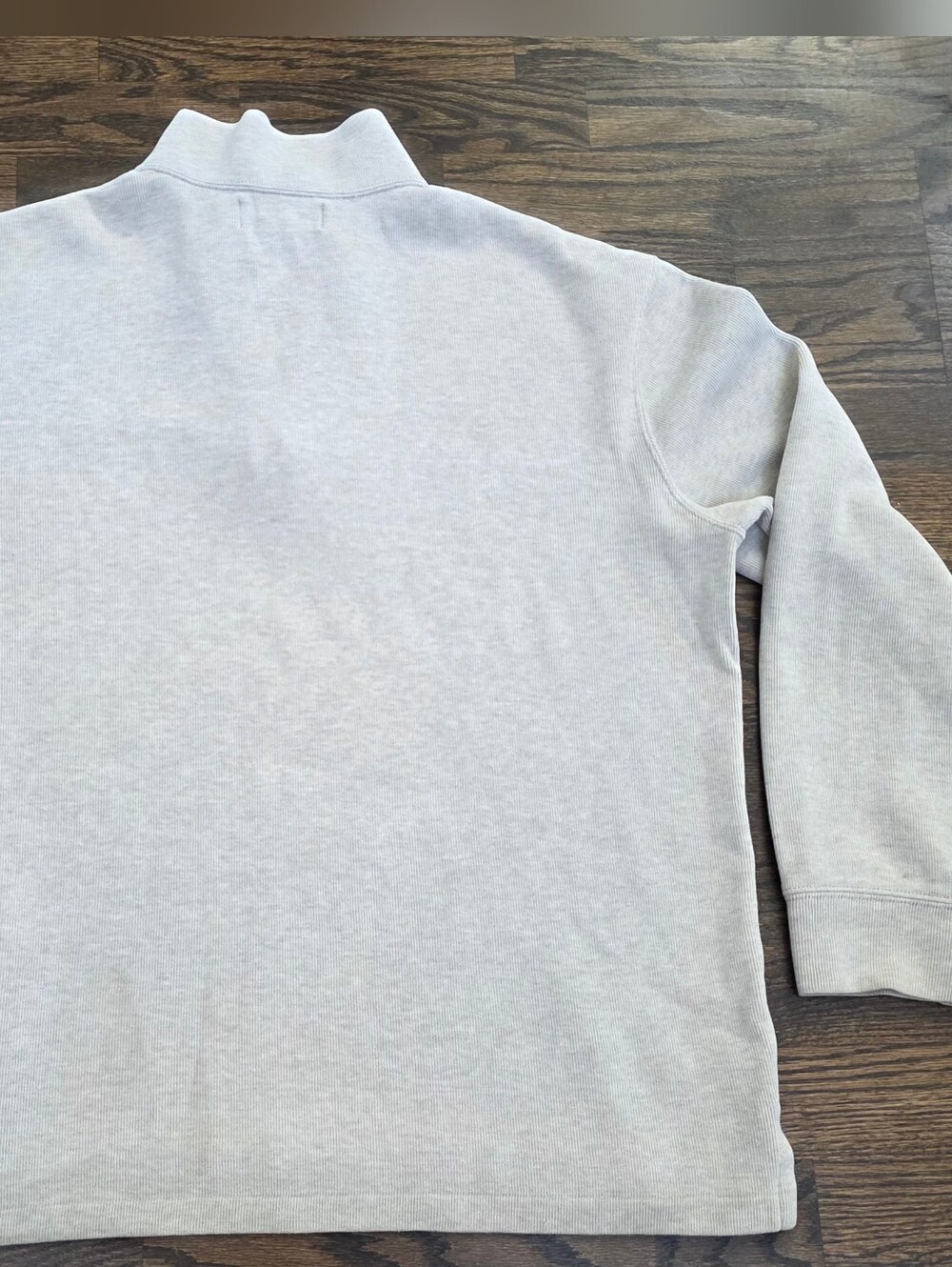 Polo Ralph Lauren Men’s L Quarter Zip Cotton Pullover Cream Size L - Picture 8 of 10
